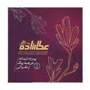 پرده نبات درجه یک زعفرانی عطار زاده