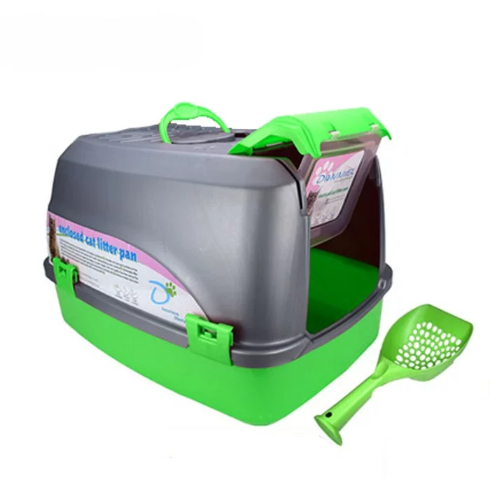 ظرف خاک گربه برند دنیل مدل مسقف با بیلچه رایگان - Image 2