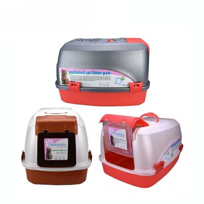 ظرف خاک گربه برند دنیل مدل مسقف با بیلچه رایگان