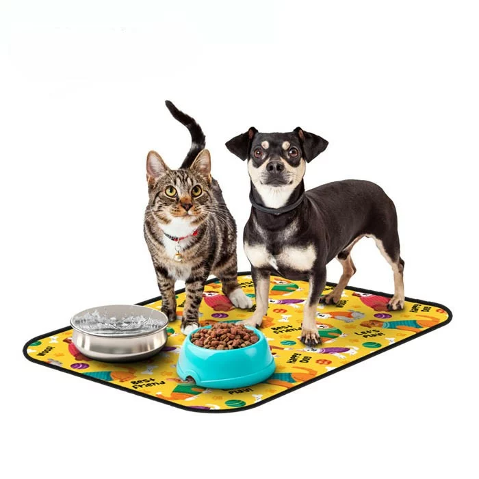 مت ظرف آب و غذای سگ و گربه مدل طرحدار برند ژوانیت