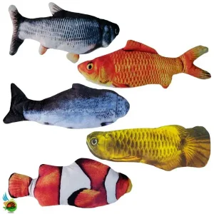 پک 3 تایی ماهی کوچک پارچه ای 17 سانتی متری با کت نیپ