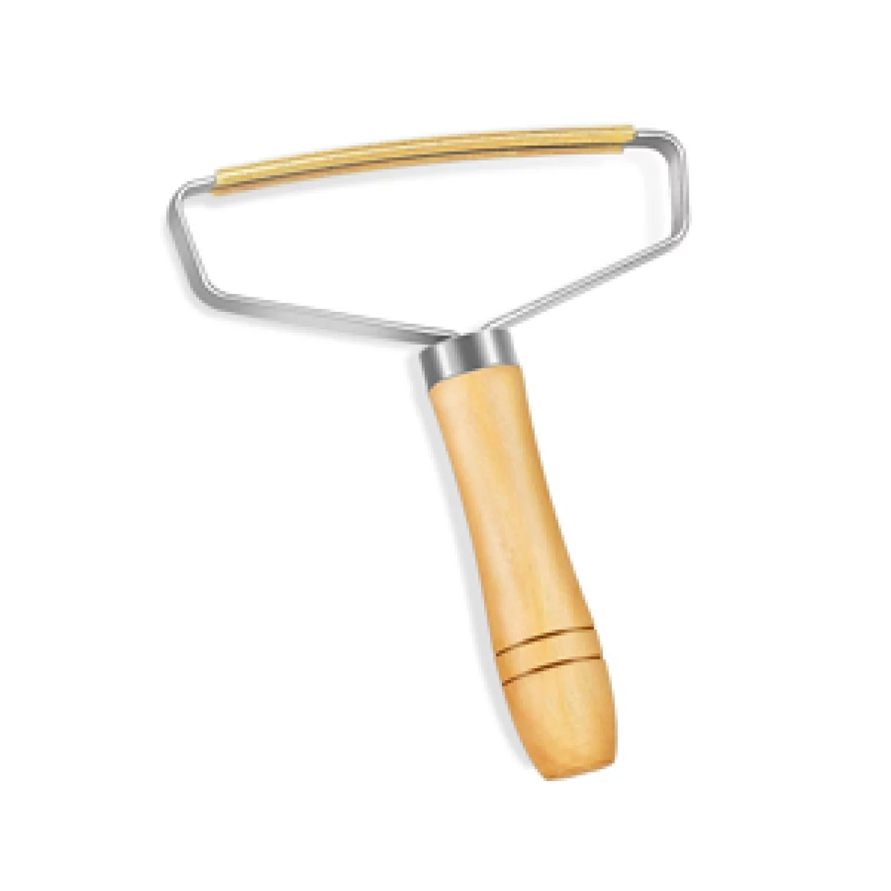 پرزگیر فرش و لباس دسته چوبی