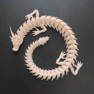 مجسمه اژدهای اسرارآمیز متحرک Optimized Little White Dragon