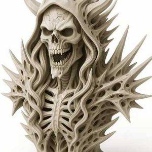 مجسمه کلکسیونی جمجمه ارباب تاریکی Cursed Overlord Bust